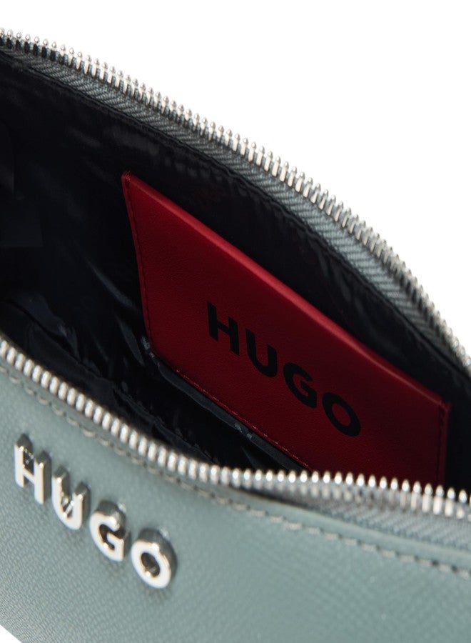 HUGO, Chris Small Hobo Handbag, green wreath, One Size - Image 4