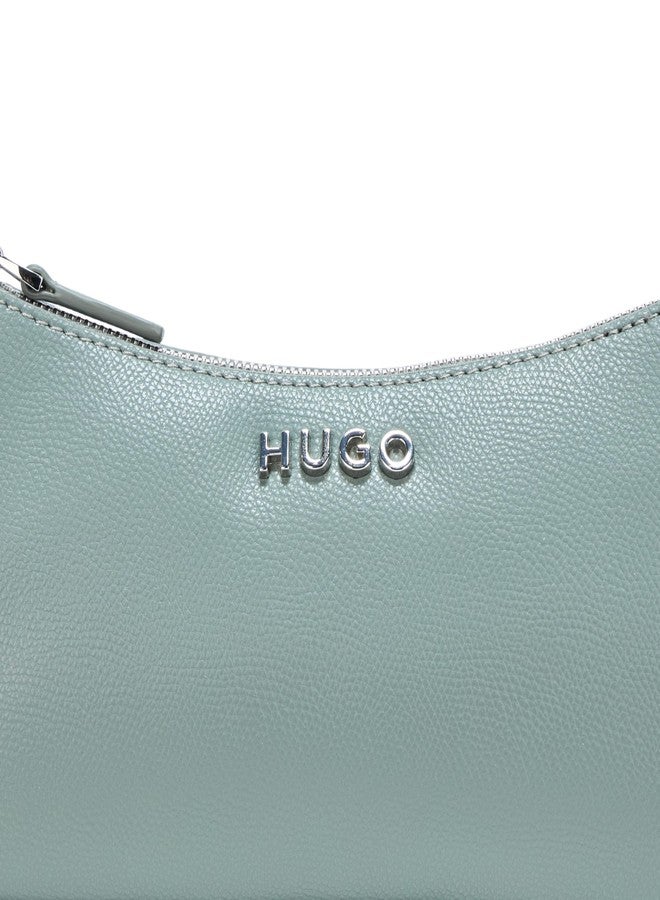 HUGO, Chris Small Hobo Handbag, green wreath, One Size - Image 3