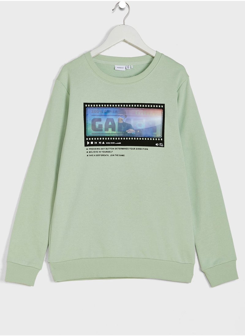 NAME IT - Kids Gamer Sweatshirt - Image 1