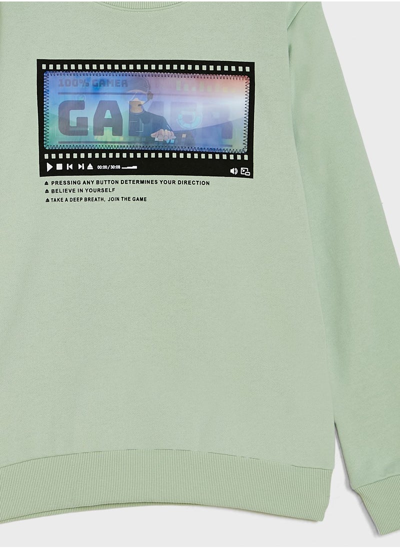 NAME IT - Kids Gamer Sweatshirt - Image 1