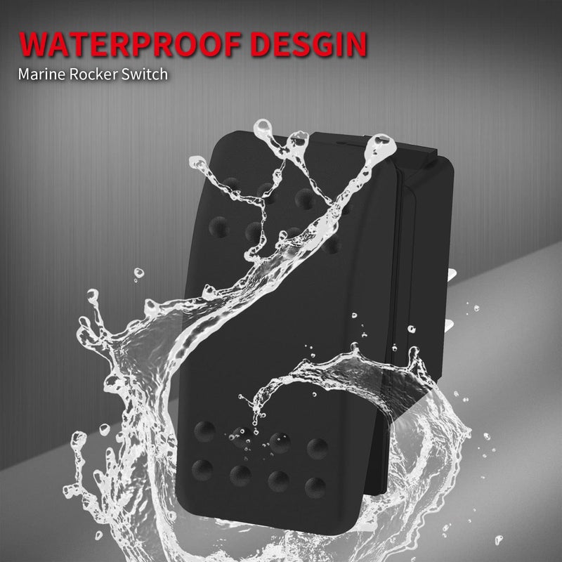 DaierTek Marine Rocker Switch 12V Waterproof Toggle Switch 12 Volt 20A SPST 2 Pin ON/Off Heavy Duty for Boat RZR RV Automotive - Image 5
