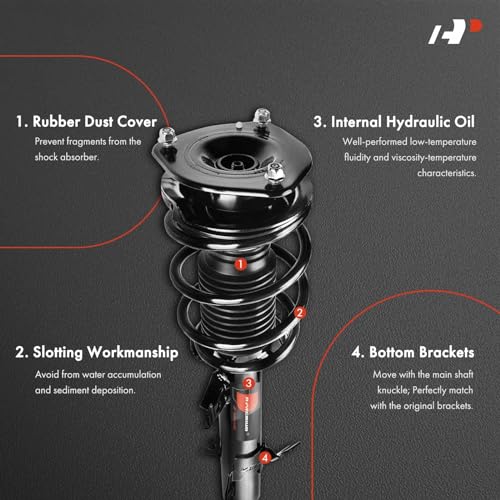 A-Premium Front Pair (2) Complete Strut & Coil Spring Assembly Compatible with Mini Cooper 2007-2015, Driver and Passenger Side - Image 3