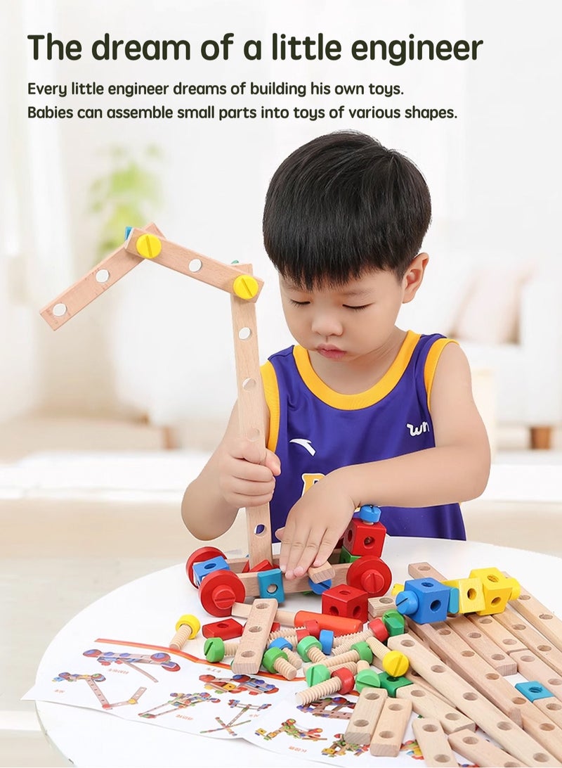 إسكدنيا 80 قطعة من كتل البناء الخشبية للأطفال - مجموعات تعليمية وألعاب بناء، أدوات تنمية وتعلم خشبية، ألعاب يحبها الأولاد والبنات على حد سواء - Image 5