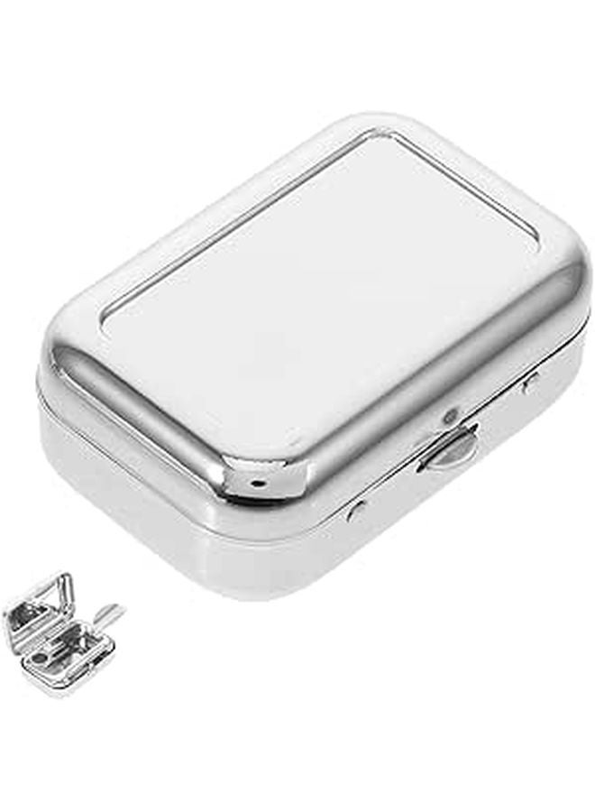 Mini Portable Windproof Stainless Steel Ashtray for Car Outdoor and Home Use - Image 1