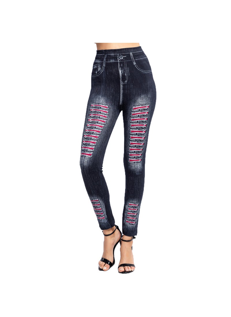 1 x 5 pcs Fashion Striped Print Denim-Style Leggings Black - pzsku/Z881413BEEDCF208D0BB2Z/45/_/1733135824/af63b843-44eb-4abe-9c91-239de8e4e736