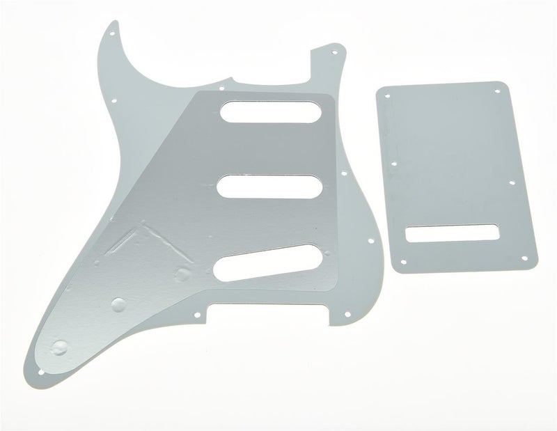KAISH 11 Hole ST/Strat Style Pickguard SSS Pick Guard with ST Back Plate Tremolo Trem Cover for USA/Mexico Stratocaster/Strat Black Pearl - Image 2