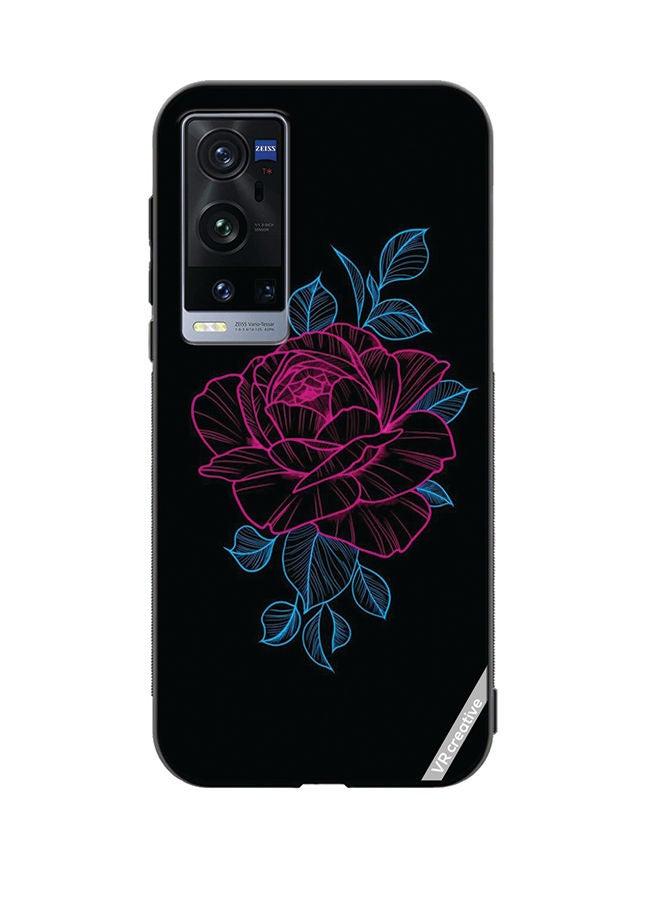 VR CREATIVE Protective Case Cover For Vivo X60 Pro Plus Rose Design Multicolour - Image 1