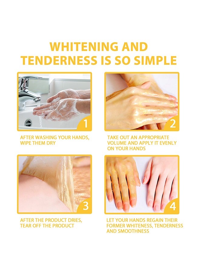 EELHOE - 24K Gold Hands Care Paraffin Milk & Honey Moisturizing Peel Off Hand Wax Mask Hydrating Exfoliating Nourish Whitening Skin - Image 1
