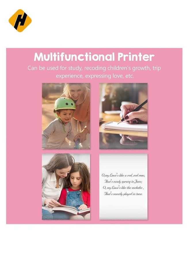HuHa Portable Mini Pocket Printer BT Thermal Printer with Thermal Printing Paper USB Cable for Note Photo Web Document Printing  - Image 4