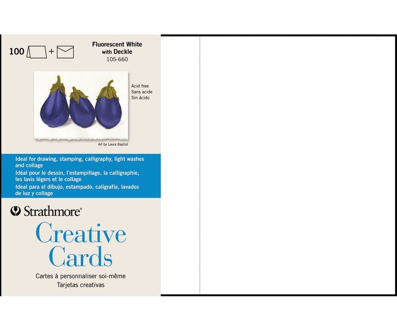 Strathmore Greeting Cards Flr White Pkg 100 - Image 3