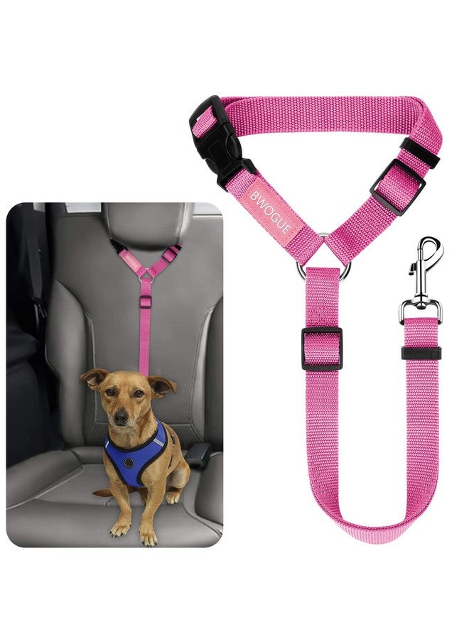BWOGUE Pet Dog Cat Seat Belts, Car Headrest Restraint Adjustable Safety Leads Vehicle Seatbelt Harness (1 Pack) - Image 1