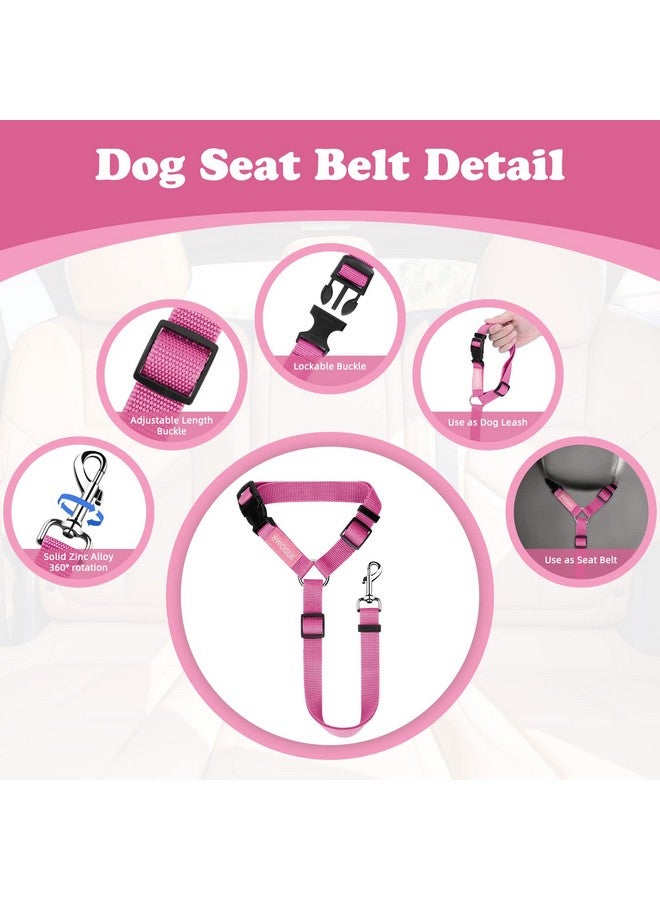 BWOGUE Pet Dog Cat Seat Belts, Car Headrest Restraint Adjustable Safety Leads Vehicle Seatbelt Harness (1 Pack) - Image 3