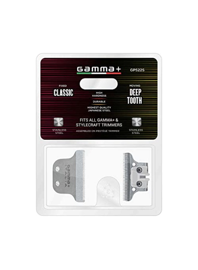 Gamma+ GAMMA Replacement Stainless Steel Fixed Blade Set with Stainless Steel Deep Tooth Cutter Trimmer Blade Set - Image 3
