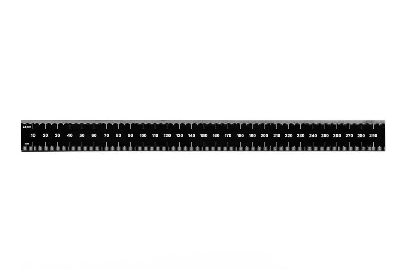 PEC TOOLS 752-300EZ, 300mm Rigid Ruler, Metric (mm, 0.5mm, mm, 0.5mm),Made in US, Stainless Steel, Black Chrome - Image 4