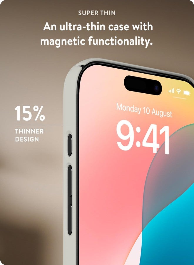 ماوس جراب Mous لهاتف iPhone 16 Pro، نحيف ومتوافق مع MagSafe - فائق النحافة 2.0 - غطاء هاتف مغناطيسي - لون حجري - Image 2