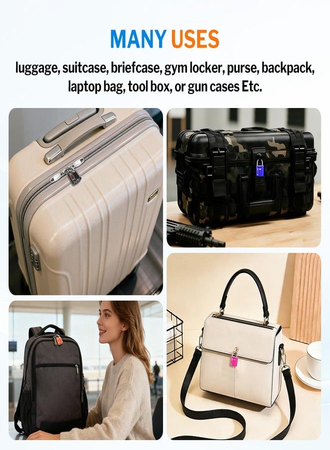 Forge TSA Approved Luggage Locks, Ultra-Secure Dimple Key Travel Locks with Zinc Alloy Body, Black 4 Pack - Image 5