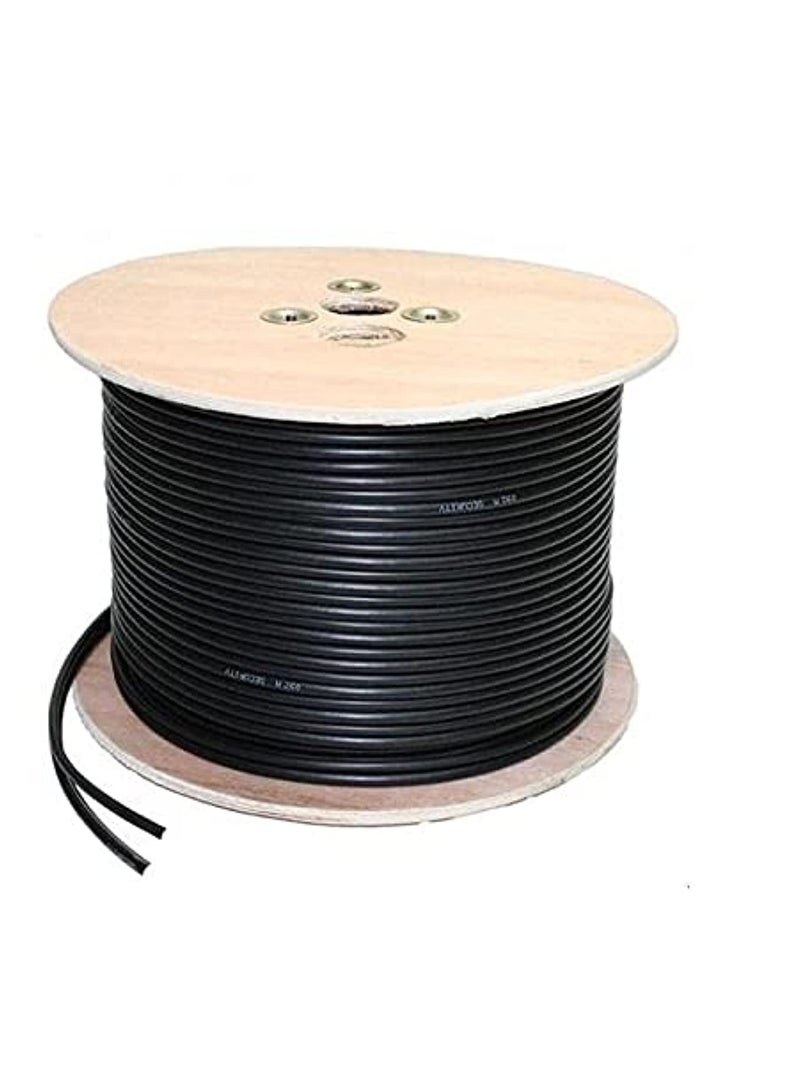 200M RG59 Coaxial Cable with Power – Copper Core – For CCTV Surveillance Cameras – Black 