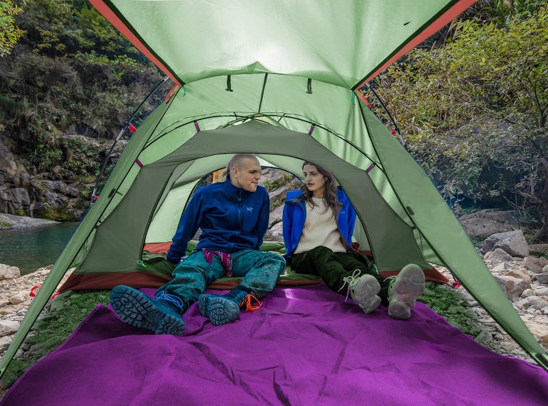 KAZOO 2ï¼4 Person Camping Tent Outdoor Waterproof Family Large Tents 2/4 People Easy Setup Tent with Porch Double Layer - Image 5
