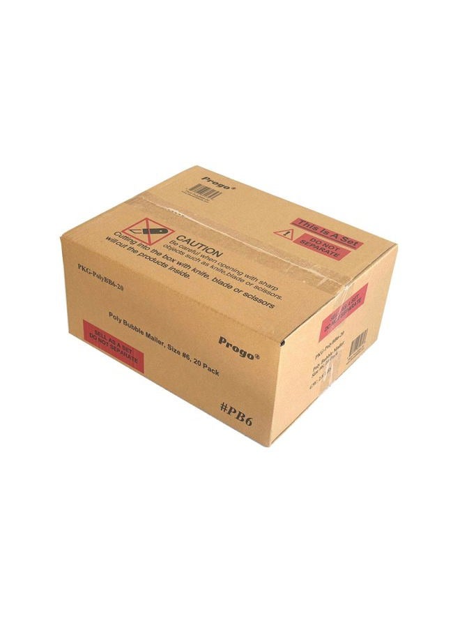 Progo 20 ct #6 Large Poly Bubble Mailers 12.5x18 Inch Bubble Lined Cushioned Poly Mailer. Tear-Proof, Water-Resistant and Postage-Saving Lightweight Shipping Padded Envelopes/Bags. - Image 5