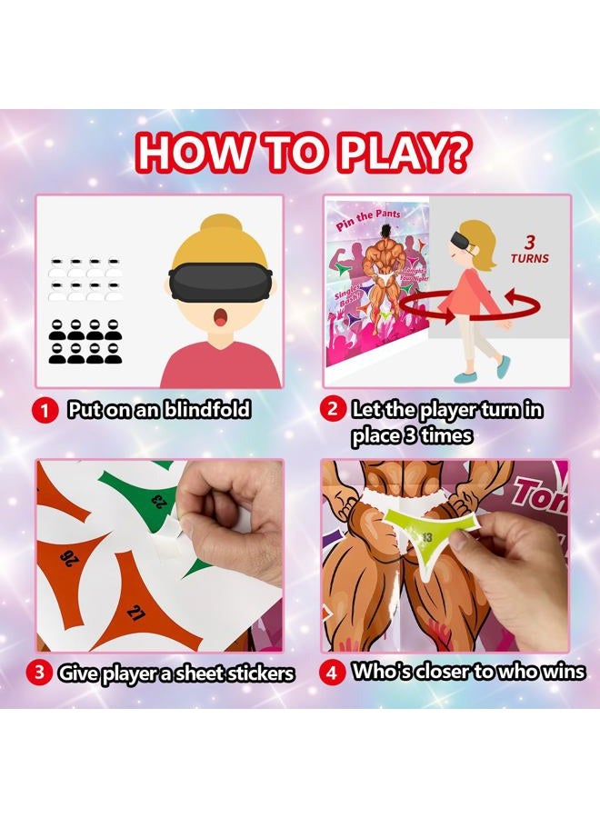 TYHJOY Bridal Shower Bachelorette Party Games Naughty, Pin Funny Games for Bridal Shower Engagement Bachelorette Wedding Shower Ice Breaker Games - 18 Guests - Image 2