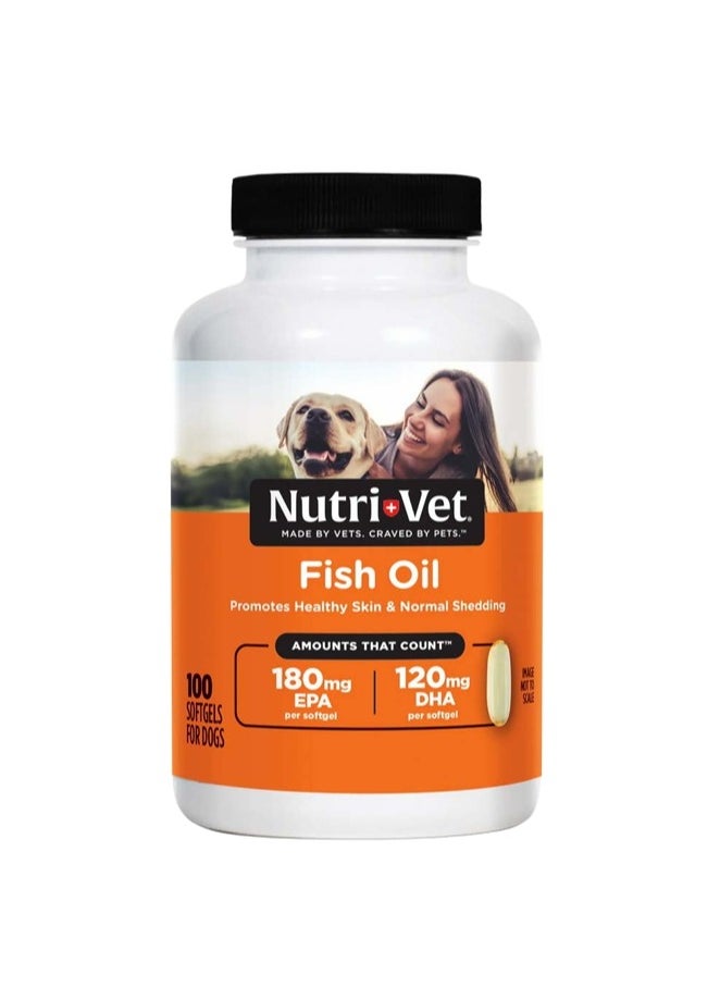 NUTRI FIT Nutri-Vet Fish Oil Softgels for Dogs 100Pcs 