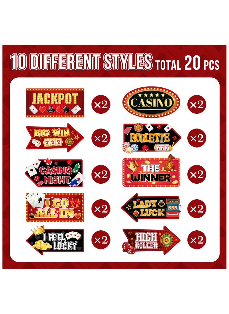FRUITFUL PARTY 20pcs Magic Party Sign Decorations, Fantastic Party Signs Magic-Themed Party Direction Sign  - Image 2