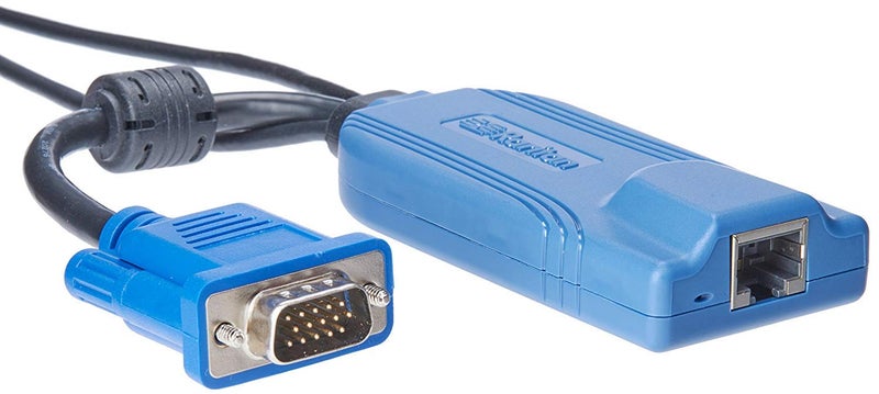 Raritan Dominion KX II KVM Cable (D2CIM-DVUSB) - Blue, Bipolar Transistor Switch, Push Button Actuator, Manual Operation - Image 1