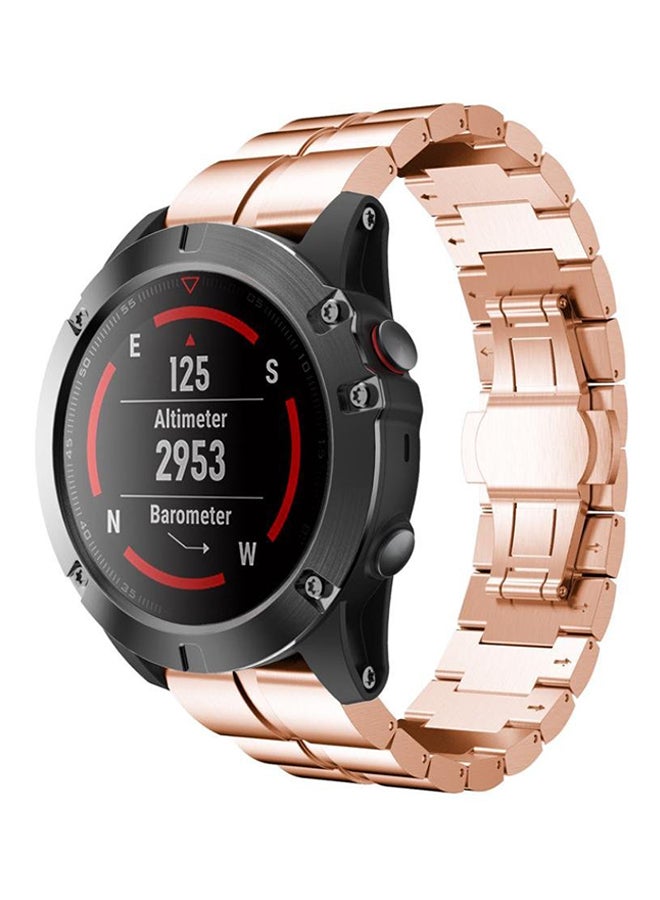 ISank Quick Release Smart Watch Band For Garmin Fenix 5X Rose Gold - Image 3