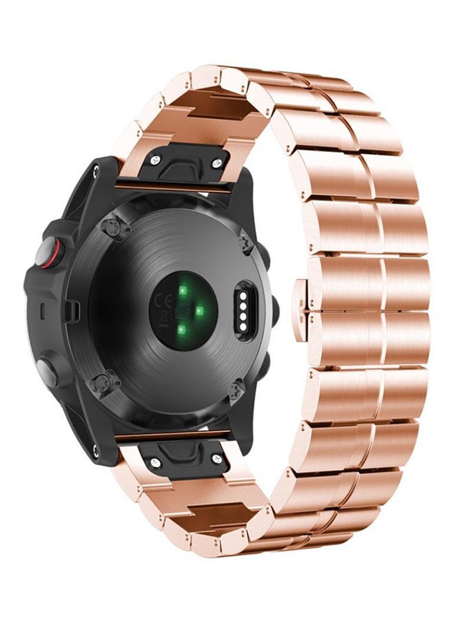 ISank Quick Release Smart Watch Band For Garmin Fenix 5X Rose Gold - Image 2