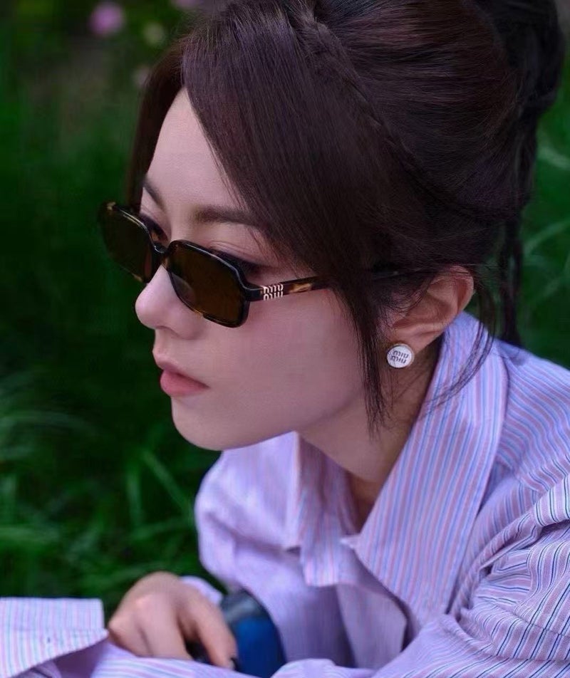 Miumoon Italian-made Miu Miu oval luxury cycling sunglasses for women. - Image 2