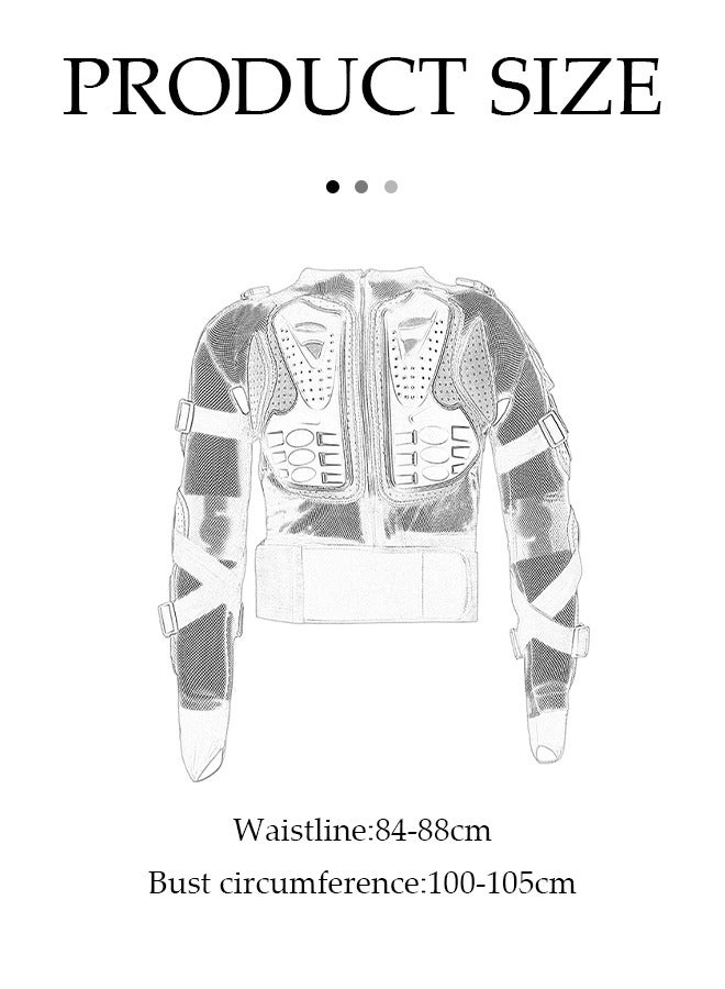 DUNISO Motorbike Protective Jacket with Chest Back Spine Armor ,Anti Wrestling Armoured Moto Clothing For ATV Motocross,Mountain Bike,Black,XL - Image 3