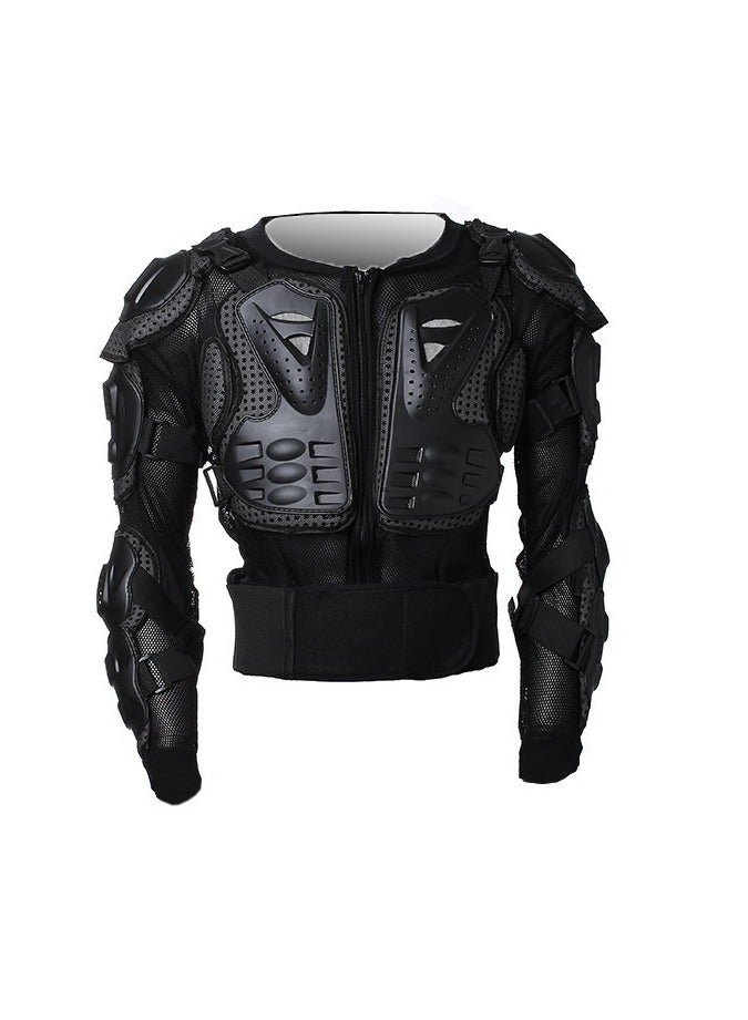 DUNISO Motorbike Protective Jacket with Chest Back Spine Armor ,Anti Wrestling Armoured Moto Clothing For ATV Motocross,Mountain Bike,Black,XL - Image 1