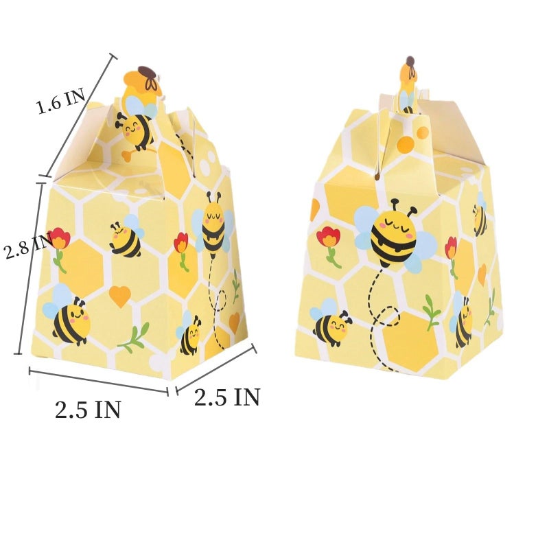 KUPOO 50 PCS Bumble Bee Candy Boxes Beehive Gift Box Bumble Bee Favor Boxes Candy Boxes for Baby Shower Birthday Decorations - Image 4