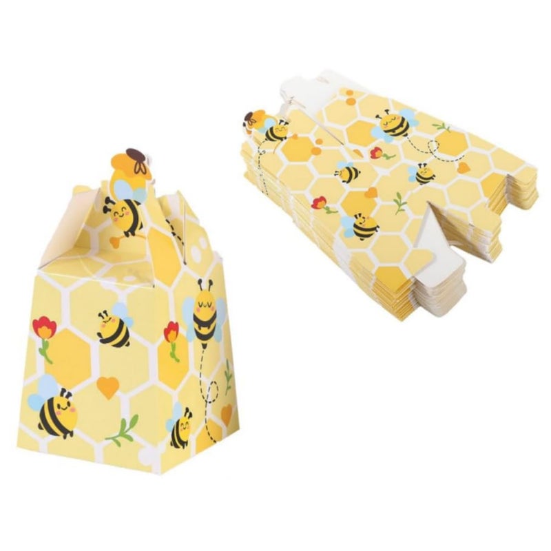 KUPOO 50 PCS Bumble Bee Candy Boxes Beehive Gift Box Bumble Bee Favor Boxes Candy Boxes for Baby Shower Birthday Decorations - Image 1