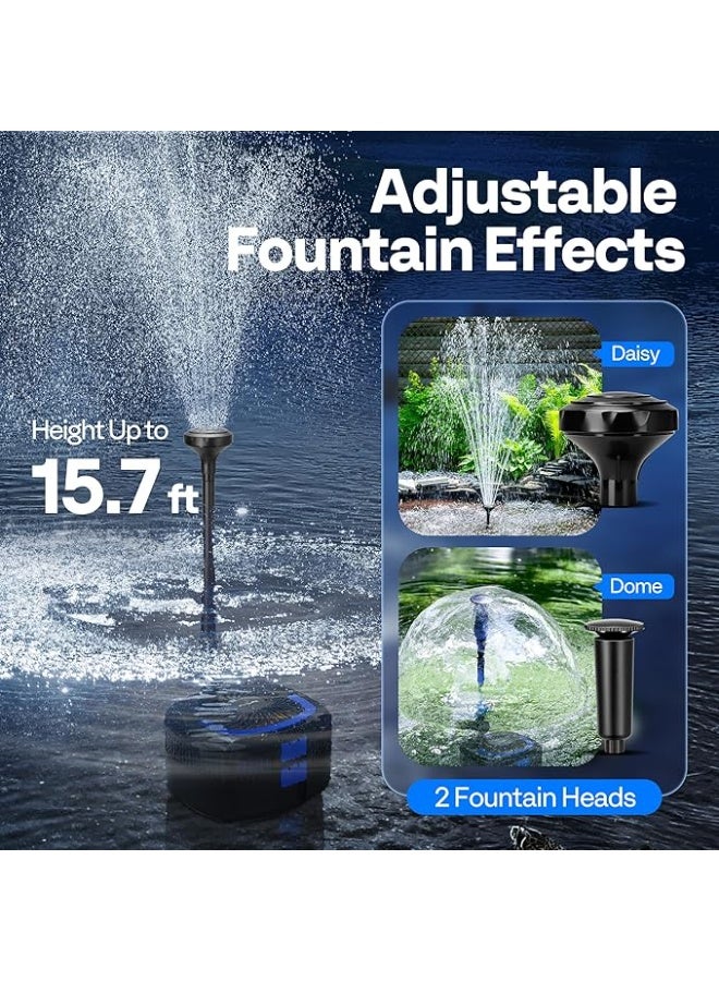 GRECH Water Fountain Spray Head Nozzles Set Multifunction Kit Accessories - Included 2 Water Patterns: Blossom, Mushroom Styles for Water Garden Pumps Aquarium Fish Head Nozzles Set - Image 3