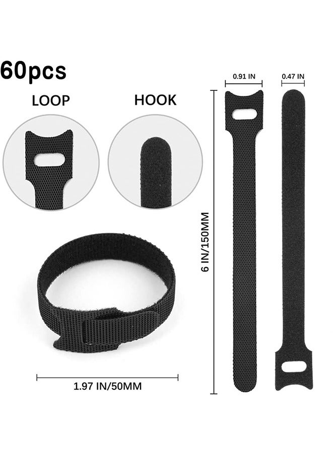 Reusable Zip Tie Organizer Cable Management Cable Organizer Cable Management Cable Binding Cable Home Office Cable Binding Tape 100 Pieces - Image 4