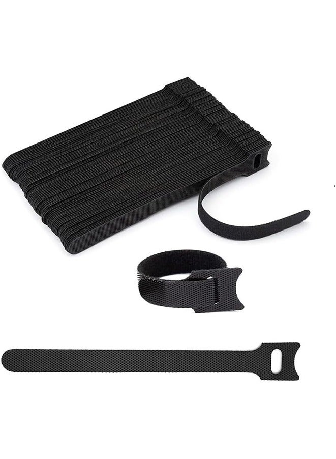 Reusable Zip Tie Organizer Cable Management Cable Organizer Cable Management Cable Binding Cable Home Office Cable Binding Tape 100 Pieces - Image 1