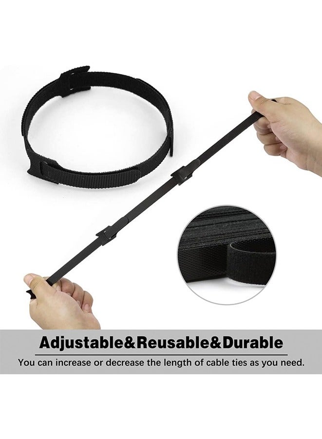 Reusable Zip Tie Organizer Cable Management Cable Organizer Cable Management Cable Binding Cable Home Office Cable Binding Tape 100 Pieces - Image 3