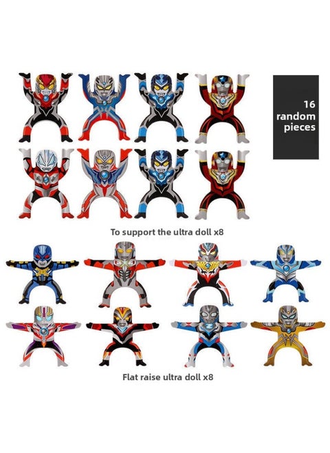 Hercules Ultraman Jenga Plastic Puzzle Development Family Games Interactive Boys 3-Year-Old Kidsren's Toys-Color:16 Random Non-duplicate