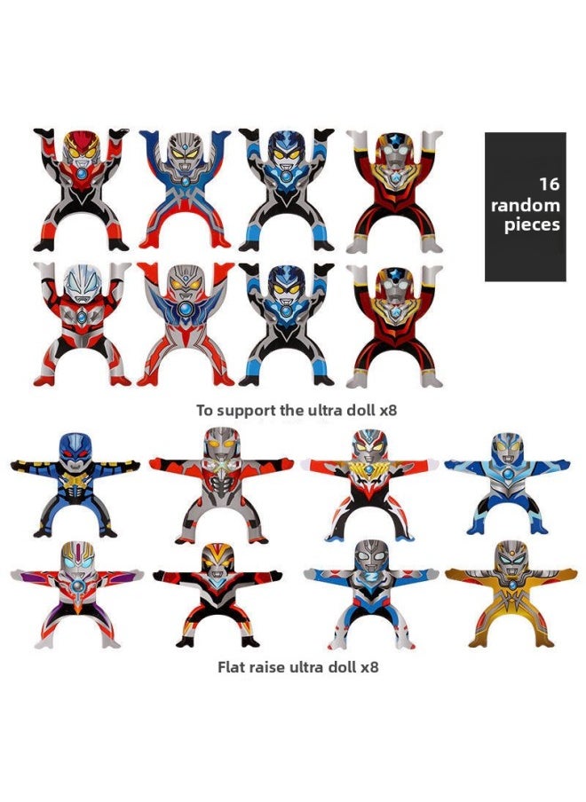 Generic - Hercules Ultraman Jenga Plastic Puzzle Development Family Games Interactive Boys 3-Year-Old Kidsren's Toys-Color:16 Random Non-duplicate - Image 1