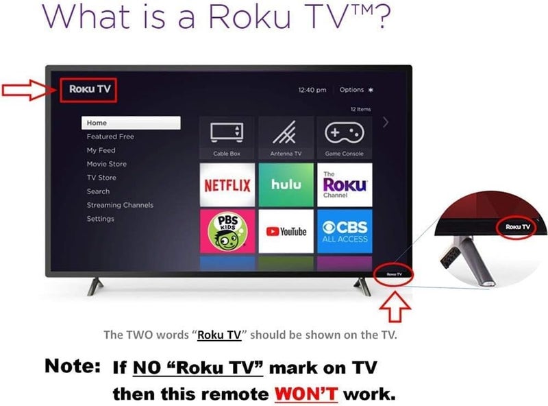 Amaz247 RCA ROKU TV Remote w/Volume Control & TV Power Button for All RCA Roku Built-in TV. NO Pairing! - Image 5