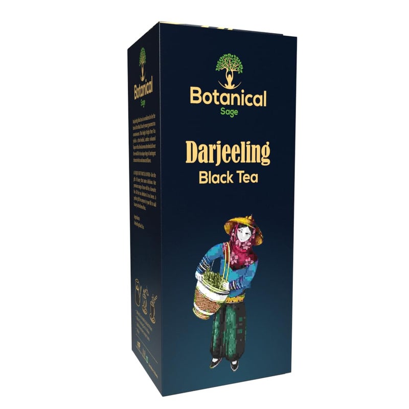 Botanical Sage- Darjeeling Black Tea 15 Pyramid Teabags | Selected | Luxury Tea - Image 1