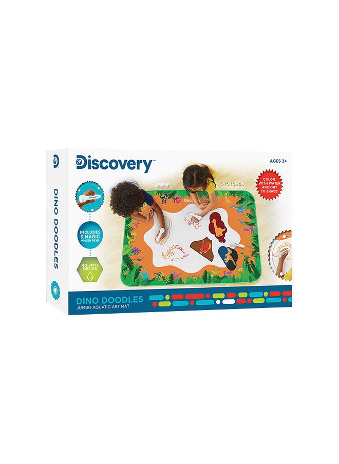 Discovery Kids Dino Doodles Jumbo Aquatic Drawing Color Changing Mess Free Art Mat for Children 3+ Years  - Image 1