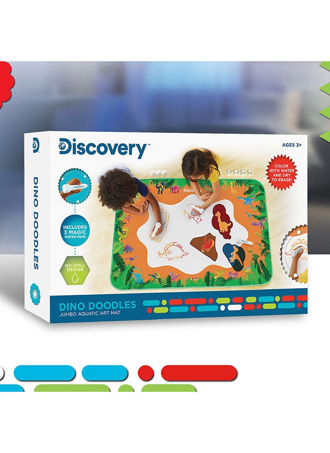 Discovery Kids Dino Doodles Jumbo Aquatic Drawing Color Changing Mess Free Art Mat for Children 3+ Years  - Image 3