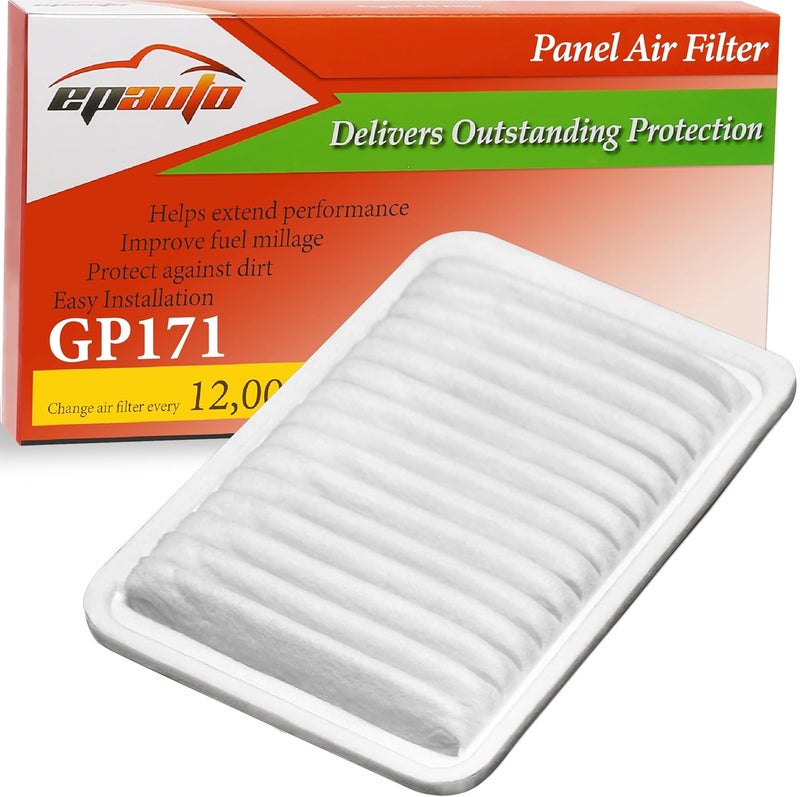 EPAuto GP171 (CA10171) Engine Air Filter, Replacement for Toyota Camry L4 Gas (2007–2017), Venza L4 Gas (2009–2016) – Rigid Panel Filter for 2.4L/2.5L Engines - Image 1
