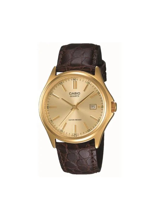 CASIO Men's Analog Display Watch With Brown Leather Strap - MTP-1183Q-9A