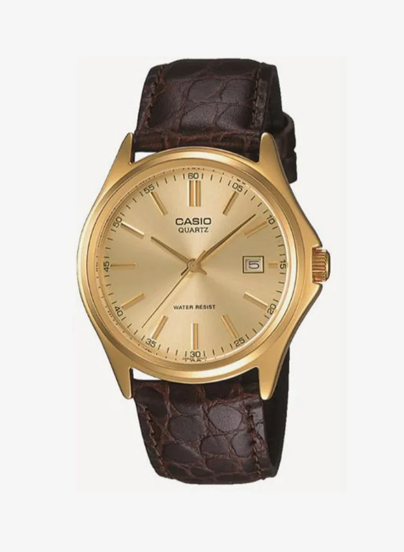 كاسيو Men's Analog Display Watch With Brown Leather Strap - MTP-1183Q-9A