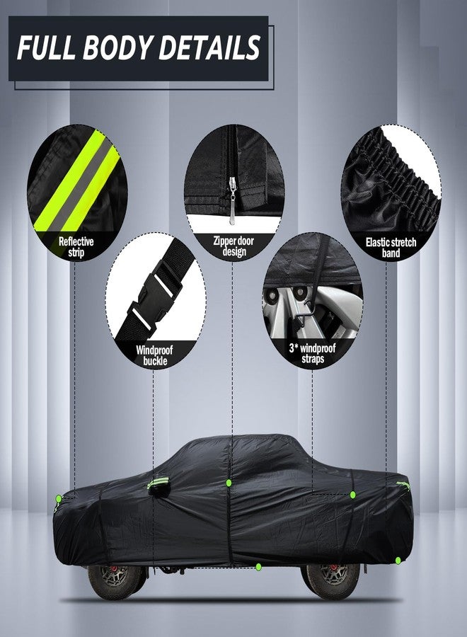 Migaven 6 Layers Car Cover Custom Fit for Toyota Tacoma 2005-2024, Waterproof Full Exterior Cover Rain Sun Protection with Door Zipper - Image 3