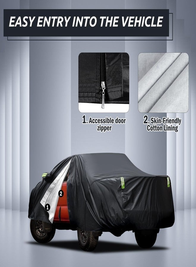 Migaven 6 Layers Car Cover Custom Fit for Toyota Tacoma 2005-2024, Waterproof Full Exterior Cover Rain Sun Protection with Door Zipper - Image 2