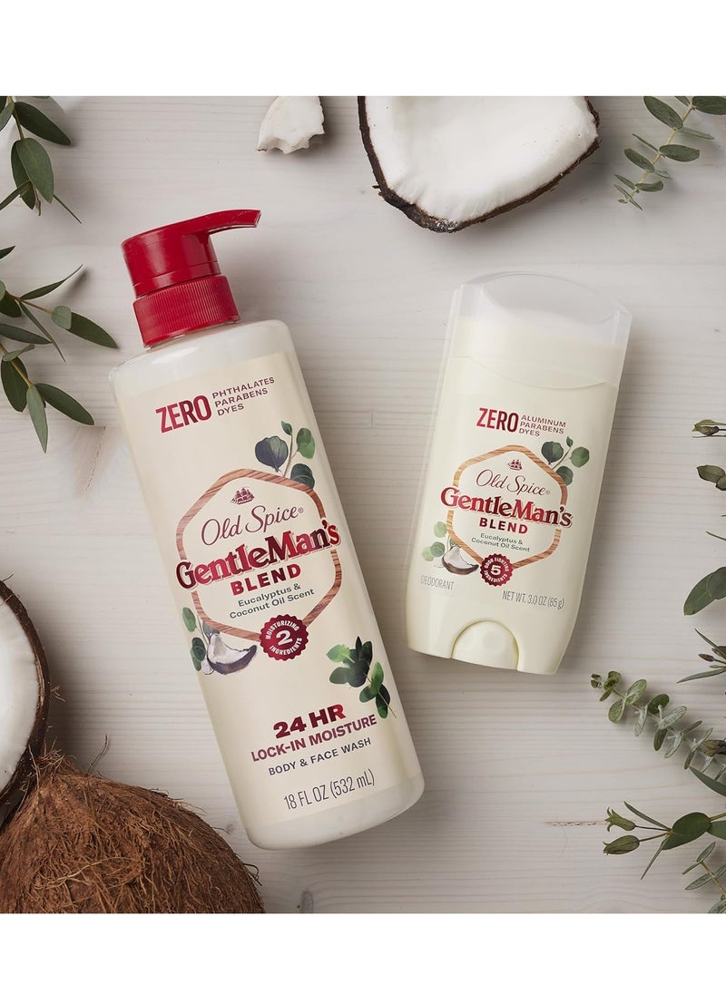 Zero Old Spice Men's Body Wash GentleMan's Blend Eucalyptus and Coconut Oil, 18 oz (Pack of 4)  - Image 3